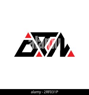 DAN triangle letter logo design with triangle shape. DAN triangle logo design monogram. DAN triangle vector logo template with red color. DAN triangul Stock Vector