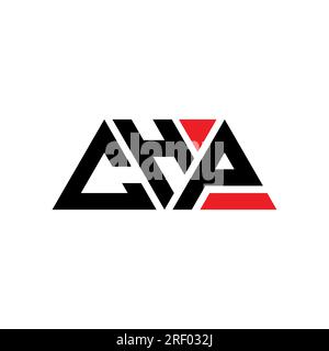 CHP triangle letter logo design with triangle shape. CHP triangle logo design monogram. CHP triangle vector logo template with red color. CHP triangul Stock Vector