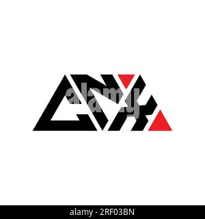 CNX triangle letter logo design with triangle shape. CNX triangle logo design monogram. CNX triangle vector logo template with red color. CNX triangul Stock Vector