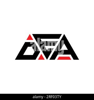 DEA triangle letter logo design with triangle shape. DEA triangle logo design monogram. DEA triangle vector logo template with red color. DEA triangul Stock Vector