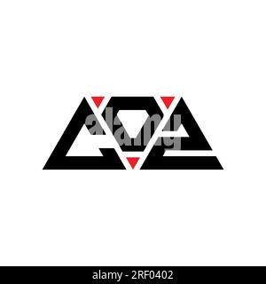 COZ triangle letter logo design with triangle shape. COZ triangle logo design monogram. COZ triangle vector logo template with red color. COZ triangul Stock Vector