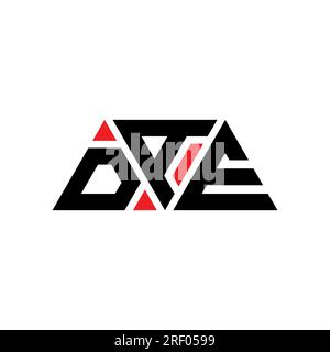 DAE triangle letter logo design with triangle shape. DAE triangle logo design monogram. DAE triangle vector logo template with red color. DAE triangul Stock Vector