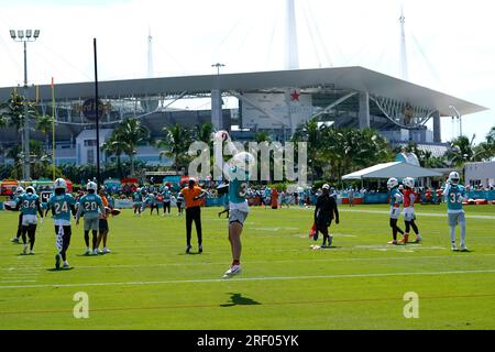 Miami Dolphins cornerback Ethan Bonner (38) readies of the snap during a NFL  football game at EverBank Stadium, Saturday, August 26, 2023 in  Jacksonville, Fla. (AP Photo/Alex Menendez Stock Photo - Alamy