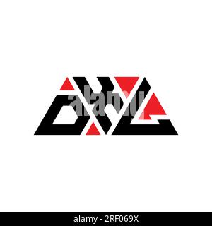 DXL triangle letter logo design with triangle shape. DXL triangle logo design monogram. DXL triangle vector logo template with red color. DXL triangul Stock Vector