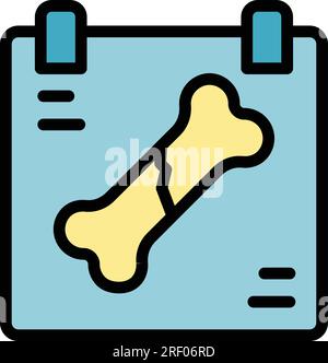 Bone fracture icon outline vector. Broken injury. Arm pain color flat Stock Vector