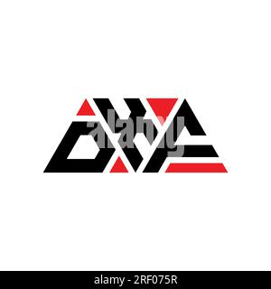 DXF triangle letter logo design with triangle shape. DXF triangle logo ...