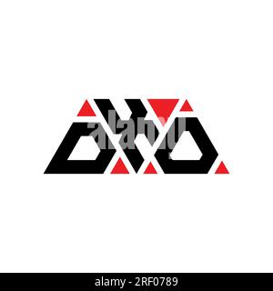 DXO triangle letter logo design with triangle shape. DXO triangle logo design monogram. DXO triangle vector logo template with red color. DXO triangul Stock Vector