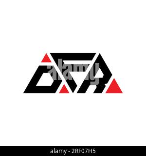 DFR triangle letter logo design with triangle shape. DFR triangle logo design monogram. DFR triangle vector logo template with red color. DFR triangul Stock Vector