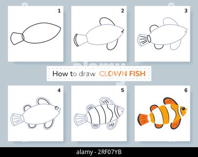 How to Draw a Clownfish  Easy Step-by-Step Art Activity & Video