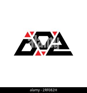 DOZ triangle letter logo design with triangle shape. DOZ triangle logo ...