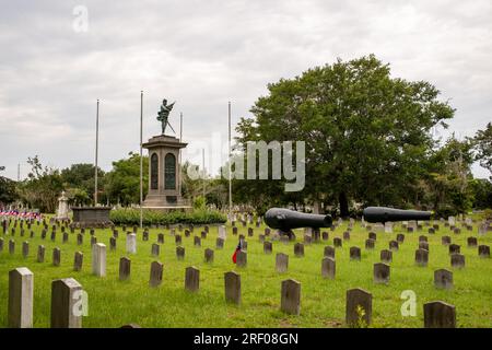 Confederate Soldiers Section, Magnolia Cemetery, Charleston, South Carolina Stock Photo