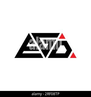 EGD triangle letter logo design with triangle shape. EGD triangle logo design monogram. EGD triangle vector logo template with red color. EGD triangul Stock Vector