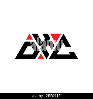 DXC triangle letter logo design with triangle shape. DXC triangle logo design monogram. DXC triangle vector logo template with red color. DXC triangul Stock Vector