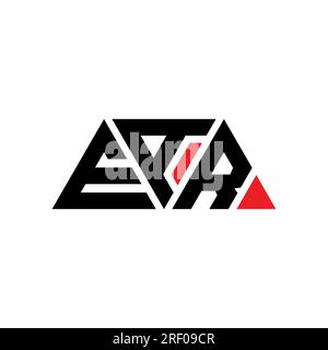 EAR triangle letter logo design with triangle shape. EAR triangle logo design monogram. EAR triangle vector logo template with red color. EAR triangul Stock Vector