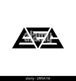EES triangle letter logo design with triangle shape. EES triangle logo design monogram. EES triangle vector logo template with red color. EES triangul Stock Vector