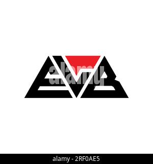 ELB triangle letter logo design with triangle shape. ELB triangle logo design monogram. ELB triangle vector logo template with red color. ELB triangul Stock Vector