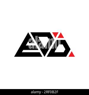 EDD triangle letter logo design with triangle shape. EDD triangle logo ...