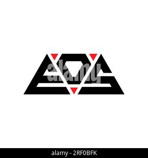 EOS triangle letter logo design with triangle shape. EOS triangle logo ...