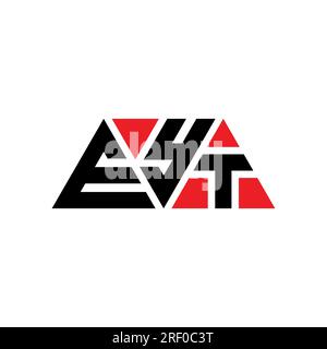 EYT triangle letter logo design with triangle shape. EYT triangle logo design monogram. EYT triangle vector logo template with red color. EYT triangul Stock Vector