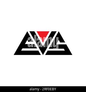 EVS triangle letter logo design with triangle shape. EVS triangle logo ...