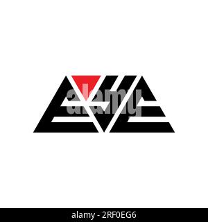 EYE triangle letter logo design with triangle shape. EYE triangle logo design monogram. EYE triangle vector logo template with red color. EYE triangul Stock Vector