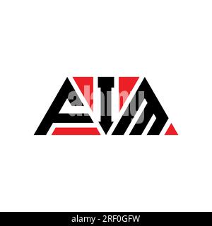 FIM triangle letter logo design with triangle shape. FIM triangle logo design monogram. FIM triangle vector logo template with red color. FIM triangul Stock Vector