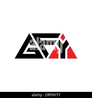 GFY triangle letter logo design with triangle shape. GFY triangle logo design monogram. GFY triangle vector logo template with red color. GFY triangul Stock Vector