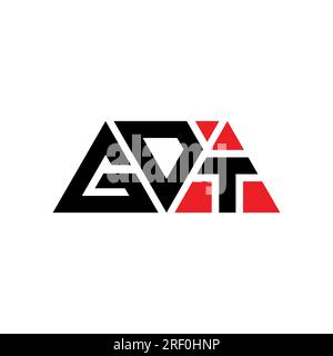 GDT triangle letter logo design with triangle shape. GDT triangle logo design monogram. GDT triangle vector logo template with red color. GDT triangul Stock Vector