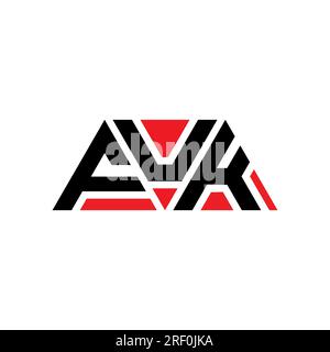 FUK triangle letter logo design with triangle shape. FUK triangle logo ...