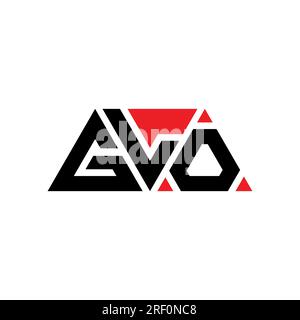 GLO triangle letter logo design with triangle shape. GLO triangle logo design monogram. GLO triangle vector logo template with red color. GLO triangul Stock Vector