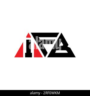 IFB triangle letter logo design with triangle shape. IFB triangle logo design monogram. IFB triangle vector logo template with red color. IFB triangul Stock Vector