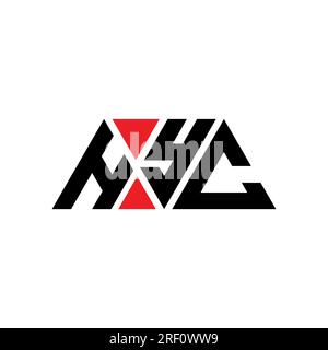 HYC triangle letter logo design with triangle shape. HYC triangle logo design monogram. HYC triangle vector logo template with red color. HYC triangul Stock Vector