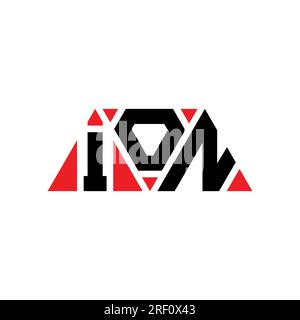 ION triangle letter logo design with triangle shape. ION triangle logo design monogram. ION triangle vector logo template with red color. ION triangul Stock Vector