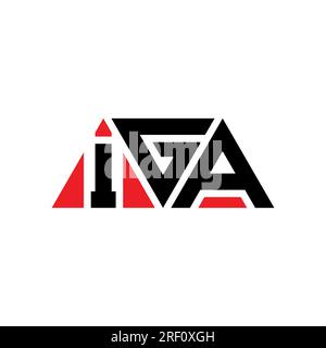IGA triangle letter logo design with triangle shape. IGA triangle logo design monogram. IGA triangle vector logo template with red color. IGA triangul Stock Vector