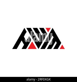 HWM triangle letter logo design with triangle shape. HWM triangle logo ...
