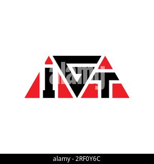 IGT triangle letter logo design with triangle shape. IGT triangle logo design monogram. IGT triangle vector logo template with red color. IGT triangul Stock Vector