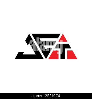 JET triangle letter logo design with triangle shape. JET triangle logo design monogram. JET triangle vector logo template with red color. JET triangul Stock Vector