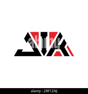 JIK triangle letter logo design with triangle shape. JIK triangle logo ...