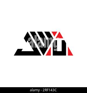 JWU triangle letter logo design with triangle shape. JWU triangle logo design monogram. JWU triangle vector logo template with red color. JWU triangul Stock Vector