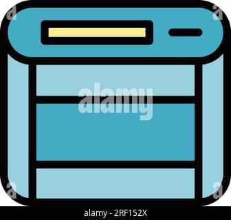 Storage conector icon outline vector. Gb code. Data memory color flat Stock Vector