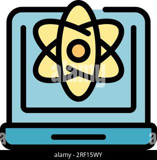 Learning management system icon outline vector. Trainind education. Online business color flat Stock Vector