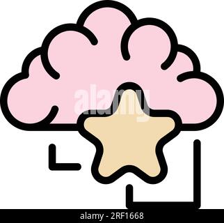 Rumor critical thinking icon outline vector. Business mind. Skill mental color flat Stock Vector