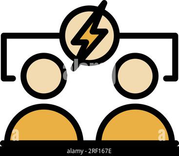 Group critical thinking icon outline vector. Think mind. Human skill color flat Stock Vector