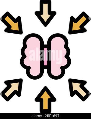 Mind thinking icon outline vector. Critical think. Human skill color flat Stock Vector