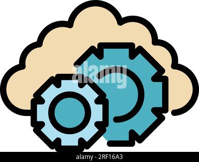 Fact thinking icon outline vector. Critical think. Mind mental color flat Stock Vector