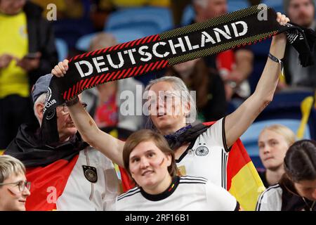 Sydney, Australia. 30th July, 2023. German fans show their support before the FIFA Women's World Cup 2023 Group H match between Germany and Colombia at Sydney Football Stadium on July 30, 2023 in Sydney, Australia Credit: IOIO IMAGES/Alamy Live News Stock Photo