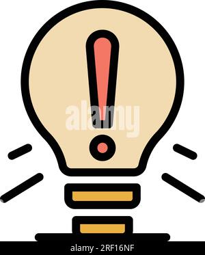 False idea thinking icon outline vector. Critical think. Skill human color flat Stock Vector