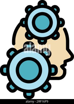 Truth critical thinking icon outline vector. Business thinking. Skill human color flat Stock Vector