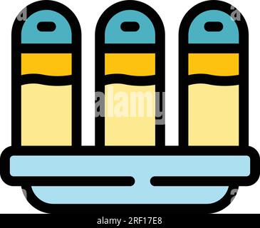 Printer cartridge icon outline vector. Toner ink. Art machine color flat Stock Vector