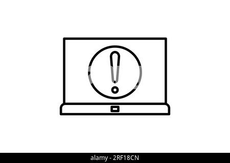 error icon. Icon related to setup and action. line icon style. Simple vector design editable Stock Vector